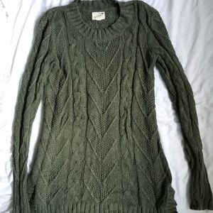 Olive green sweater dress